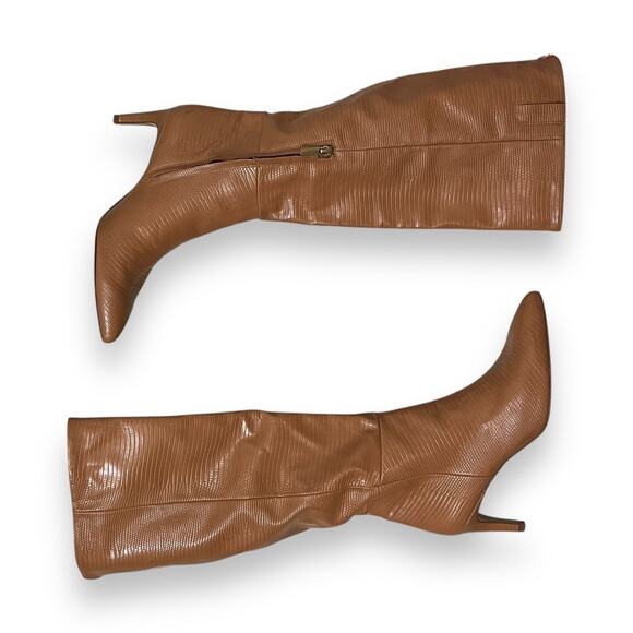 Sam Edelman Uma leather pointed toe knee high mid heel boots NEW - Picture 7 of 12